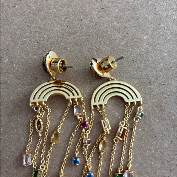 Kurt Geiger Gold Rainbow Drop Earrings - Picture 4 of 6